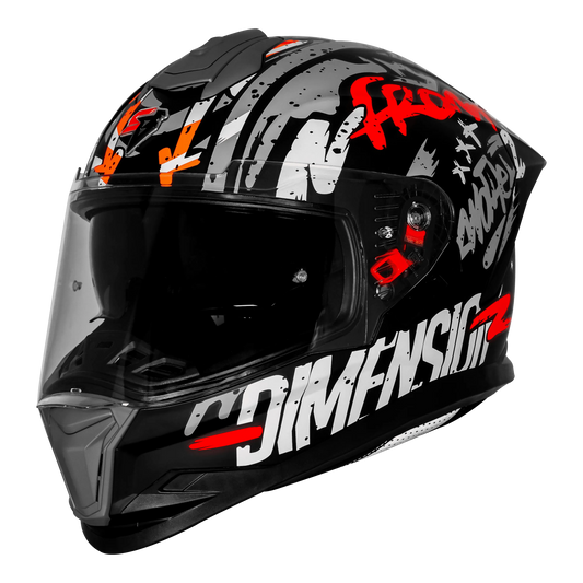 Steelbird Sbh 57 Fighter F10 Black White Red Full Face Helmet