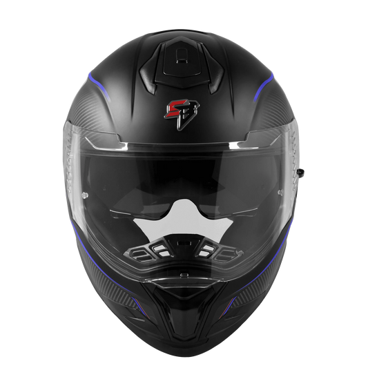 STEELBIRD Sbh 57 Fighter F1 Black Blue Flip Up Helmet