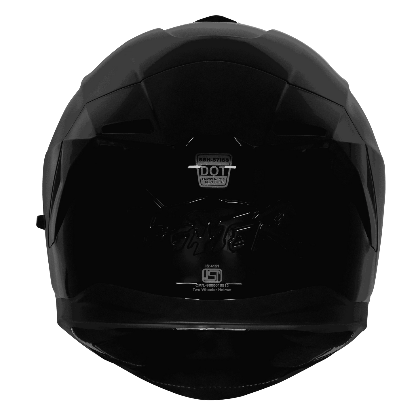 STEELBIRD Sbh 57 Fighter F5 Glossy Black Full Face Helmet