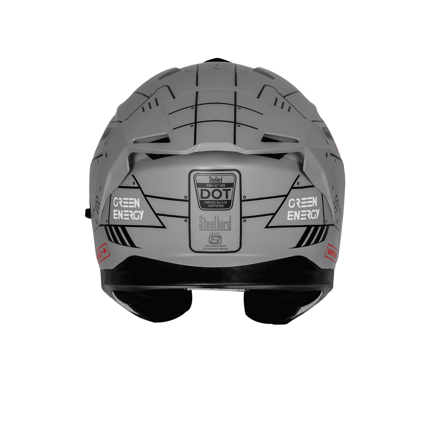 STEELBIRD Sbh 57 Fighter F6 Grey Black Full Face Helmet