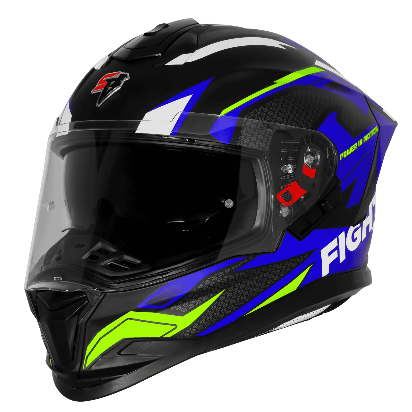 Steelbird Sbh 57 Fighter F7 Black Blue Full Face Helmet