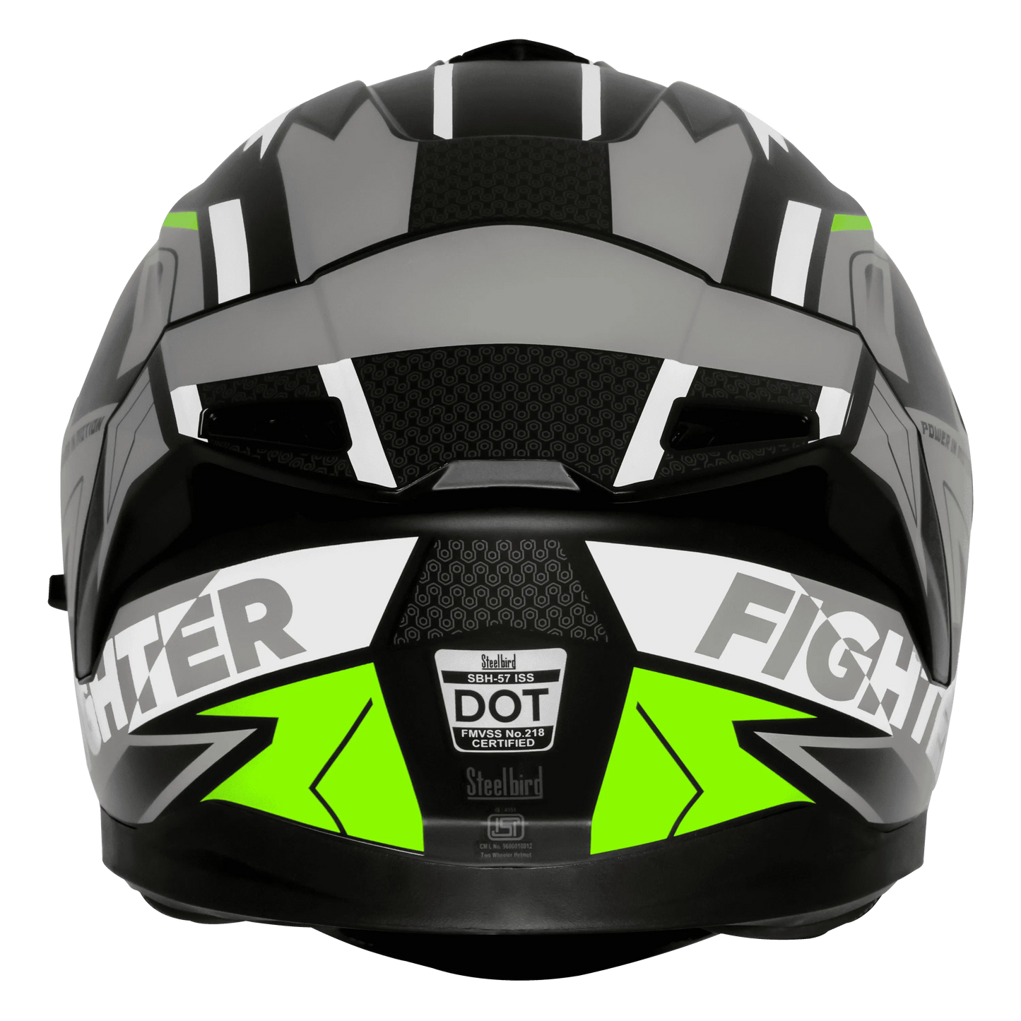 Steelbird Sbh 57 Fighter F7 Matt Black Gray Full face Helmet