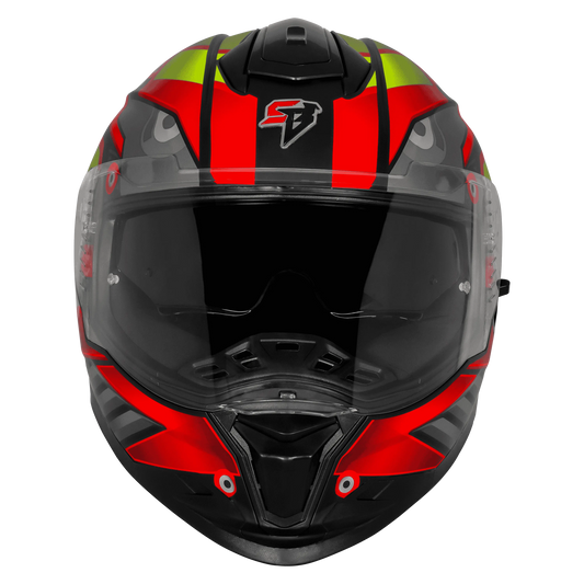 Steelbird Sbh 57 Fighter F8 Matt Black Red Full Face Helmet