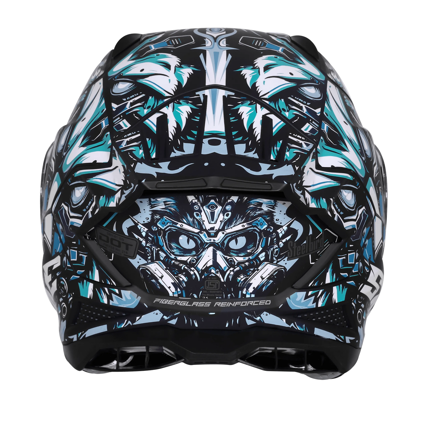 Steelbird Sbh 61 Sxe Sp1 Black Blue Full Face Helmet
