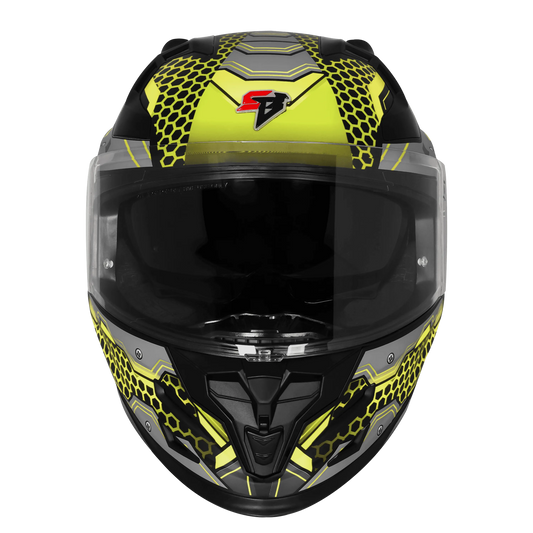 Steelbird Sbh 61 Sxe St2 Black Neon Full Face Helmet