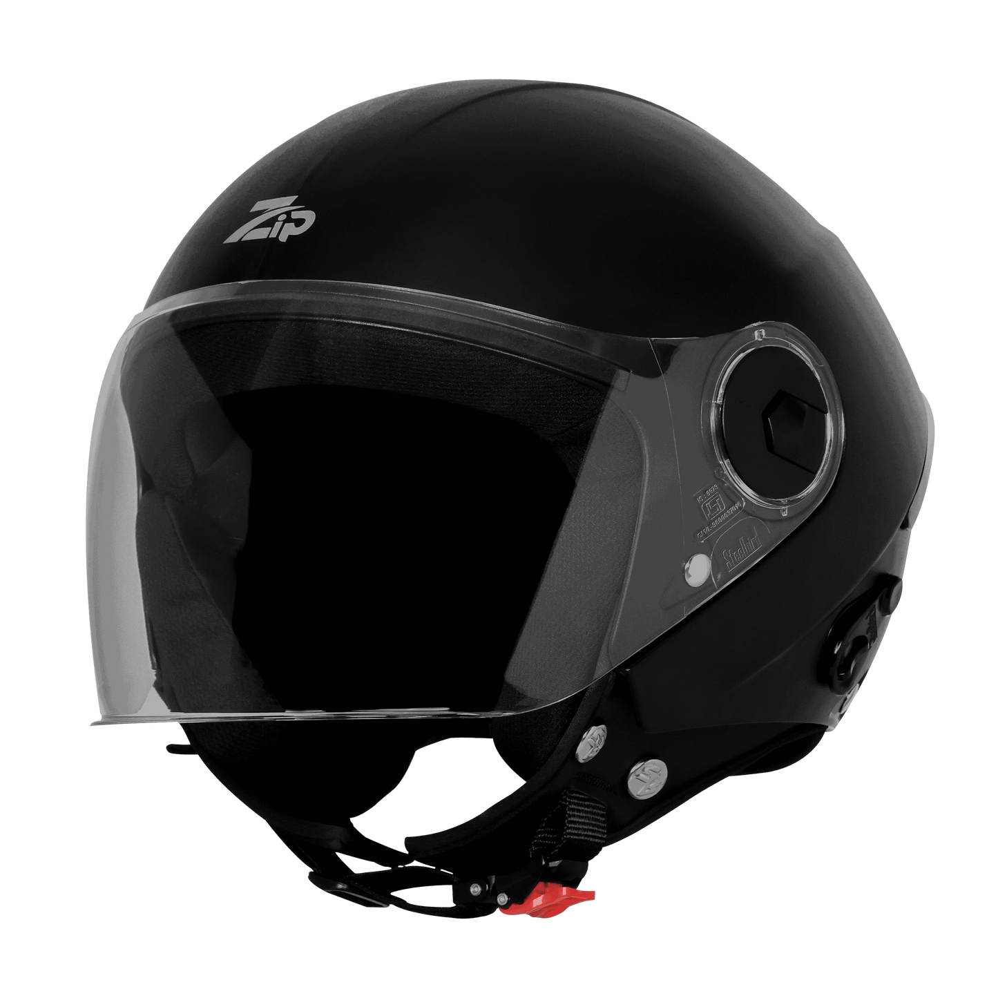 Steelbird Sbh 64 Zip Rf Black 500MM Half Face Helmet