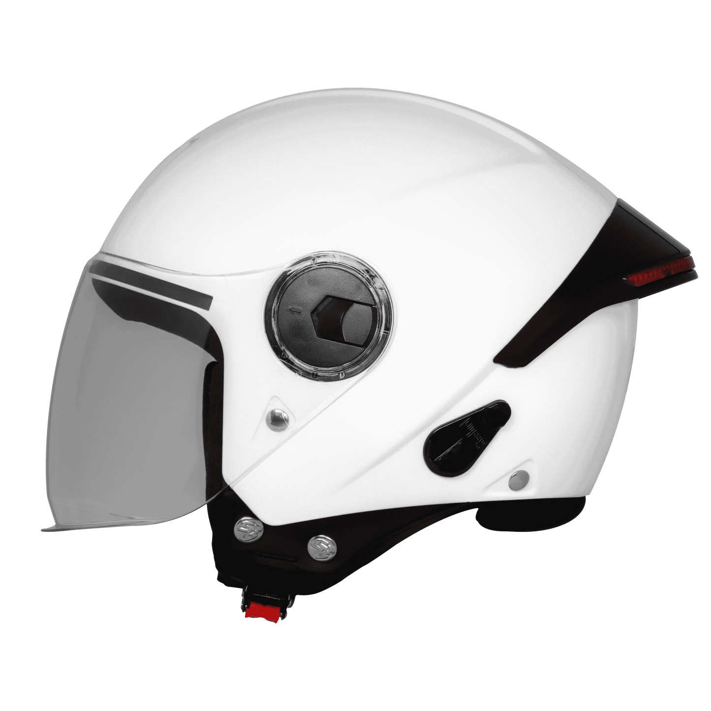 Steelbird Sbh 64 Zip Rf White Half Face Helmet