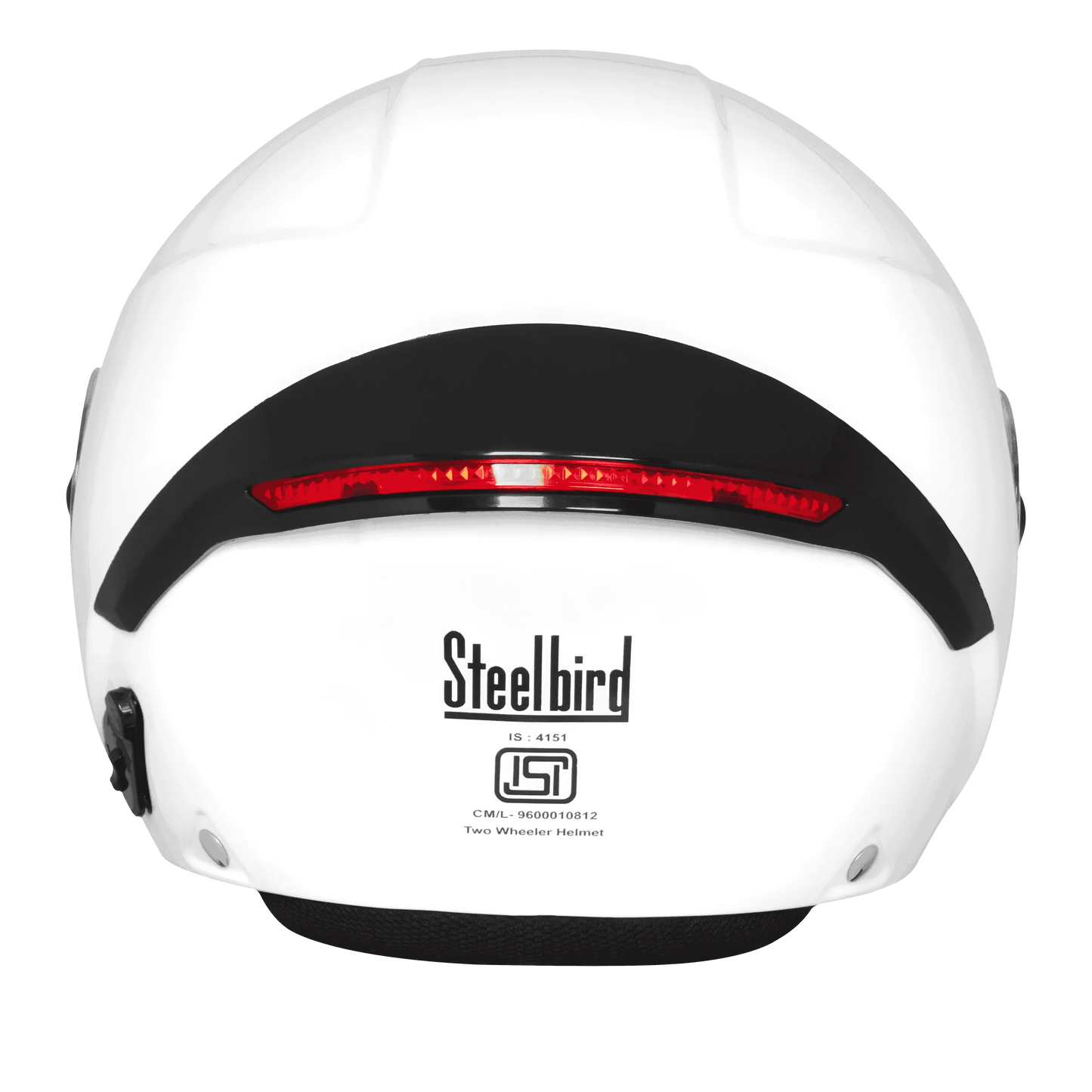 Steelbird Sbh 64 Zip Rf White Half Face Helmet