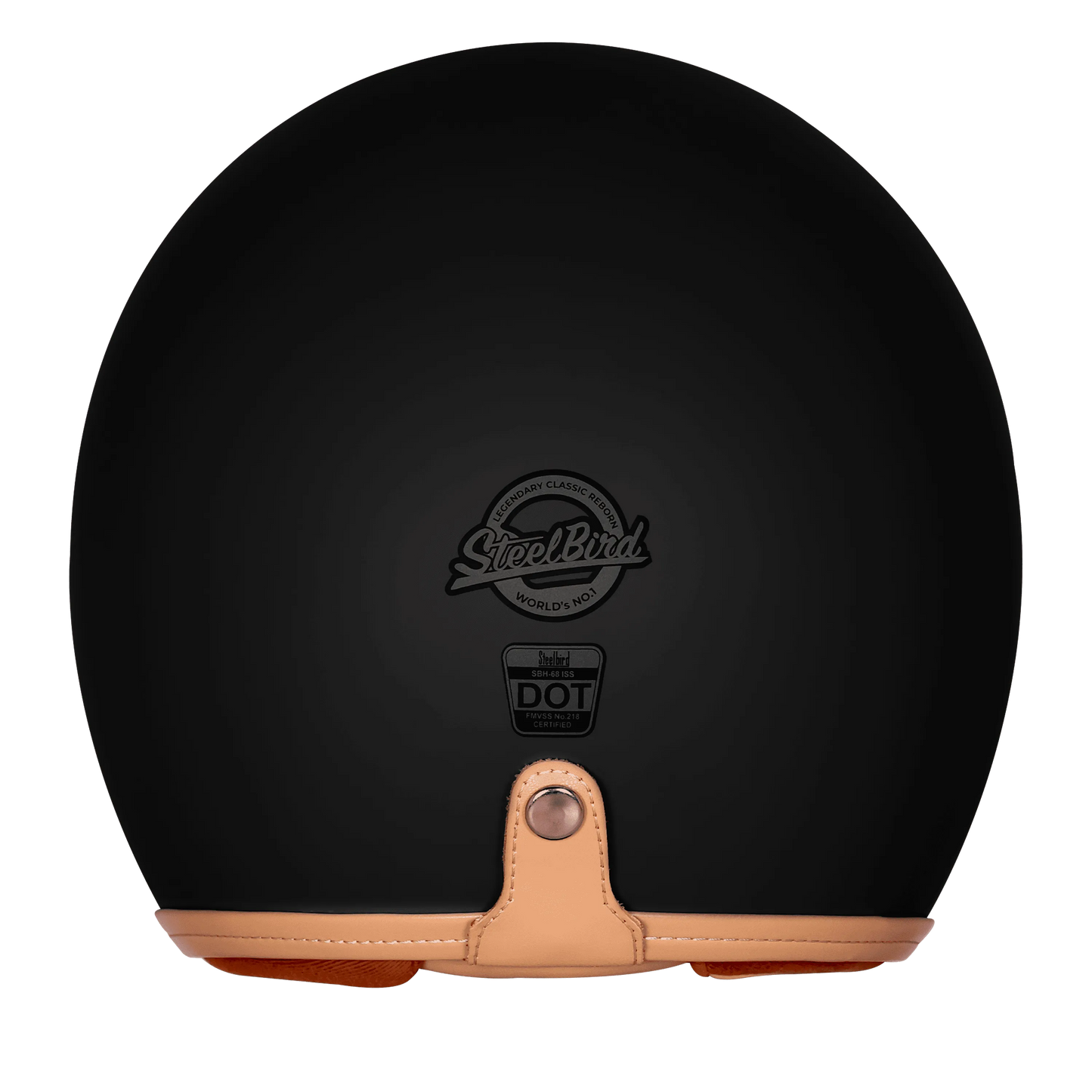 Steelbird Sbh 68 Vintage Matt Black Half Face Helmet