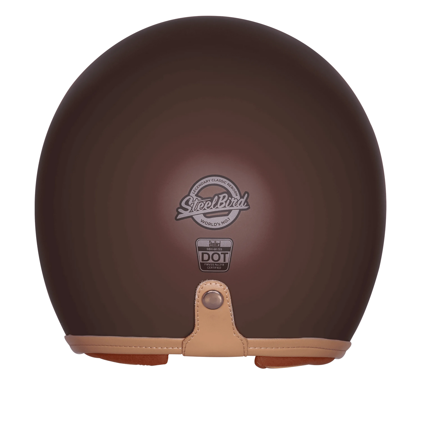 Steelbird Sbh 68 Vintage Matt Brown Half Face Helmet