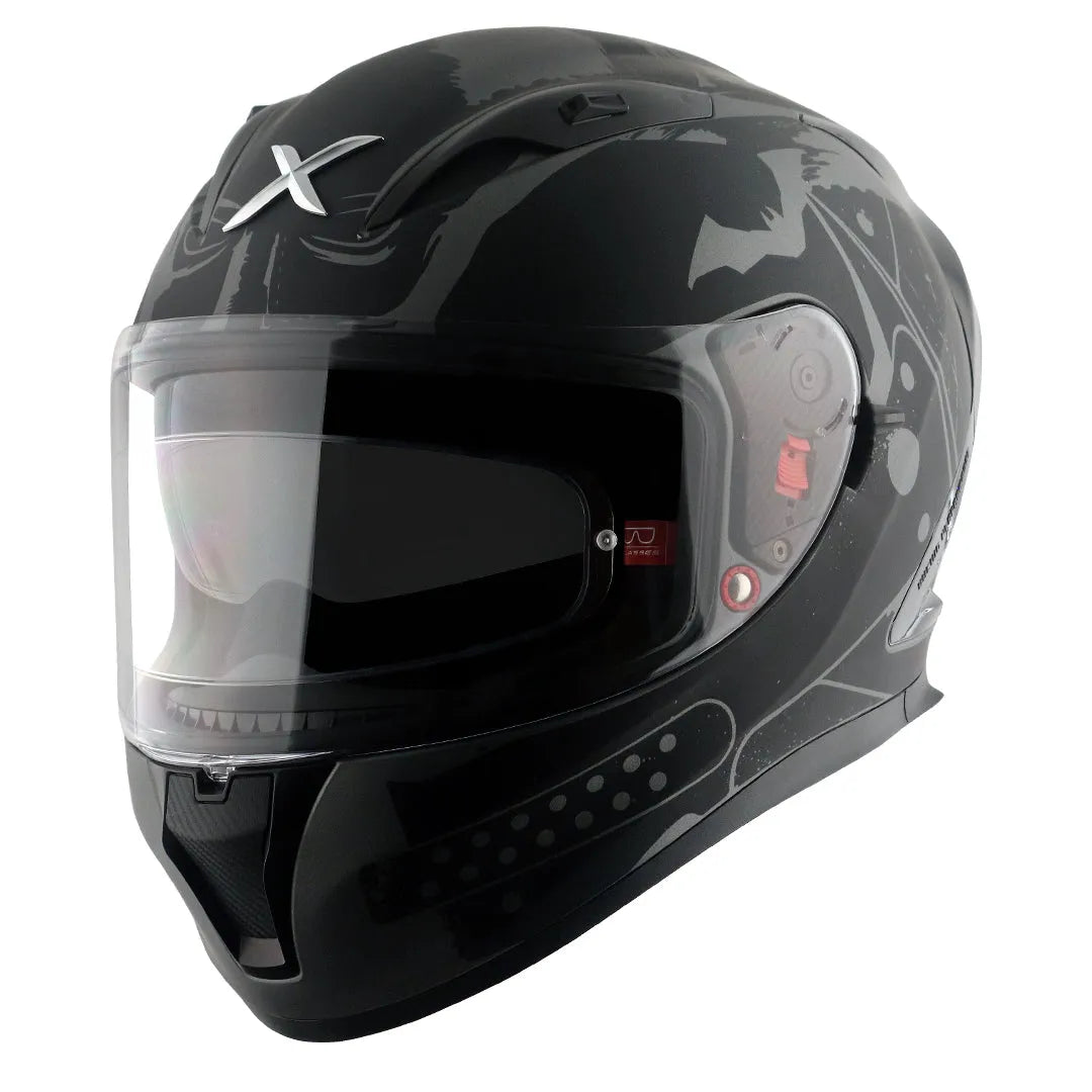 AXOR Street Dc Batman Dull Anthracite Black Full Face Helmet