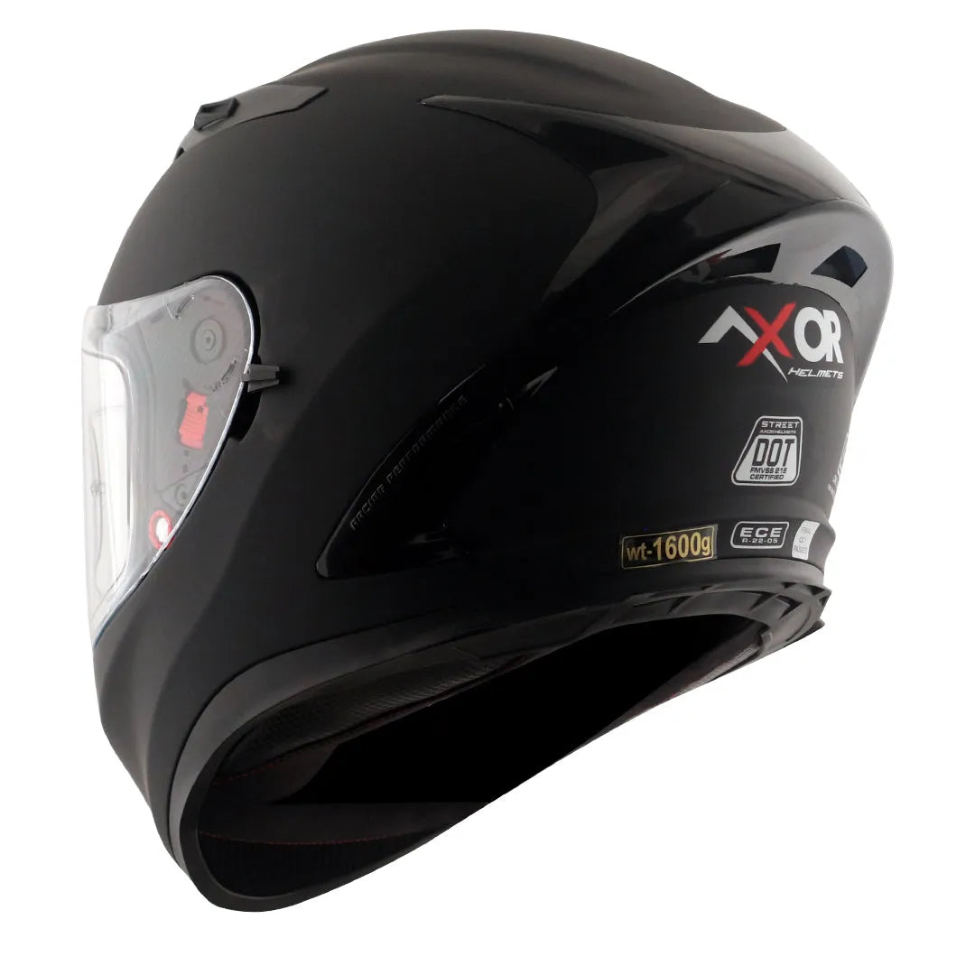 AXOR Street Dull Black Full Face Helmet