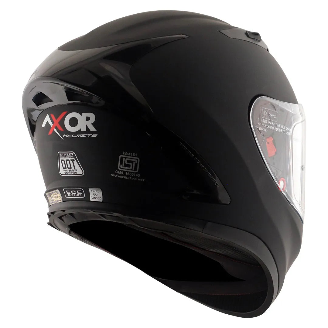 AXOR Street Dull Black Full Face Helmet