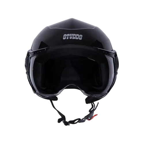 Studds Dame Black Half Face Helmet