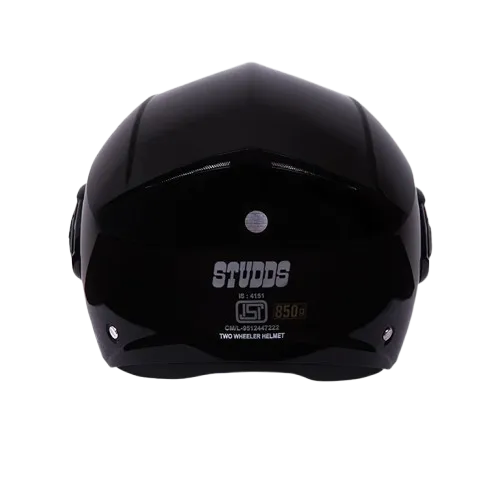 Studds Dame Black Half Face Helmet