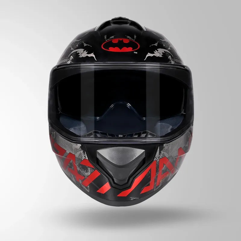 Studds Drifter Batman Edition Black Red Full Face Helmet