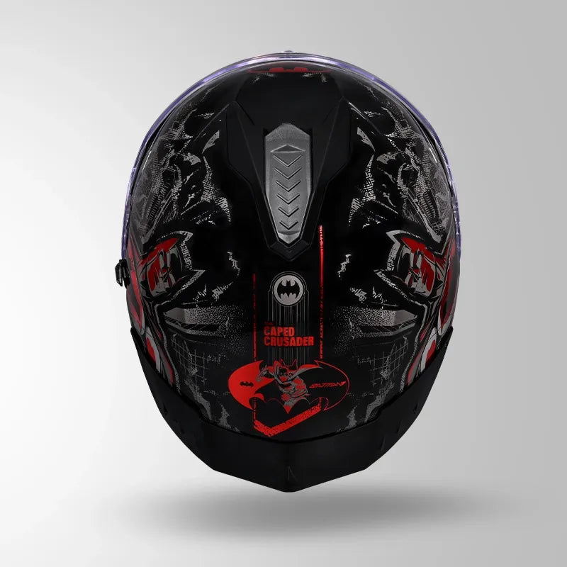 Studds Drifter Batman Edition Black Red Full Face Helmet