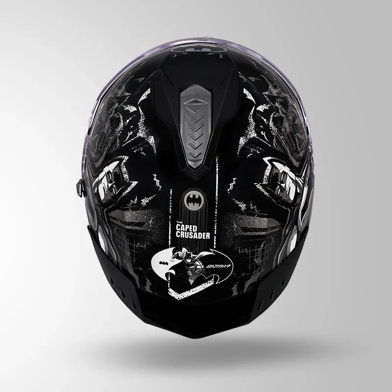 Studds Drifter Batman Edition Black Silver Full Face Helmet