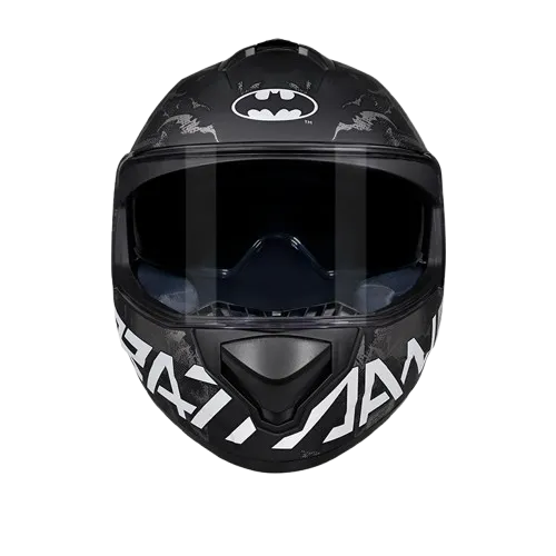 Studds Drifter Batman Edition Black Silver N4 Full Face Helmet