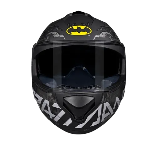 Studds Drifter Batman Edition Matt Black Yellow N4 Full Face Helmet