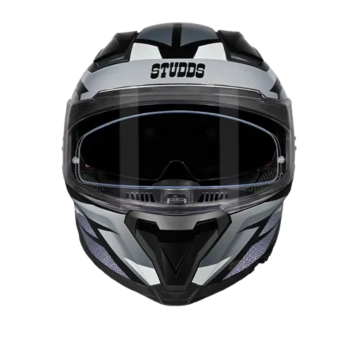 Studds Helios D2 Black Chameleon Grey Pink Full Face Helmet