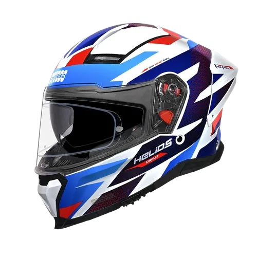 Studds Helios D2 White N1 Full Face Helmet