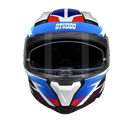 Studds Helios D2 White N1 Full Face Helmet