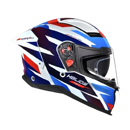 Studds Helios D2 White N1 Full Face Helmet