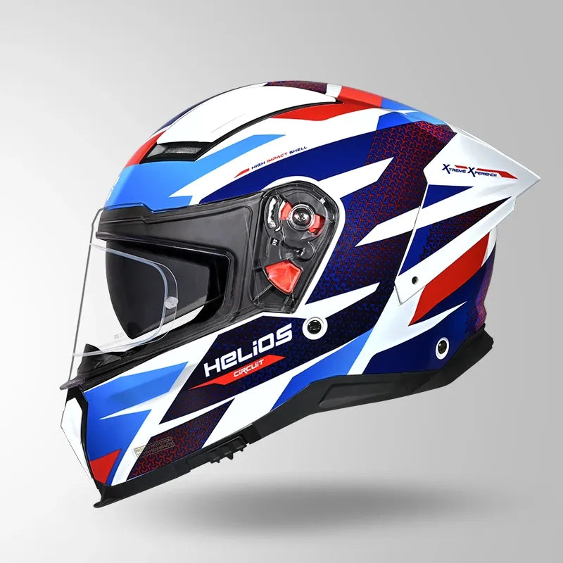 Studds Helios D2 White N1 Full Face Helmet