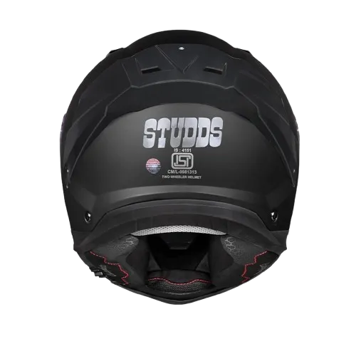 Studds Helios Matt Black Full Face Hemet