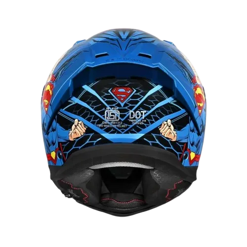 Studds Helios Superman Edition Blue Blue Full Face Helmet