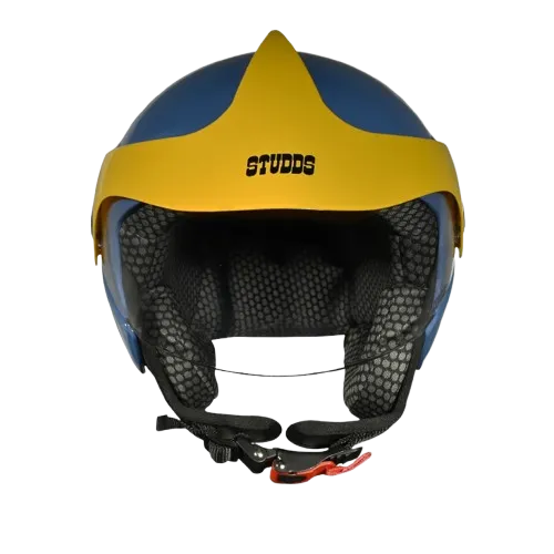 Studds Marshall Kids Blue Yellow Half Face Helmet