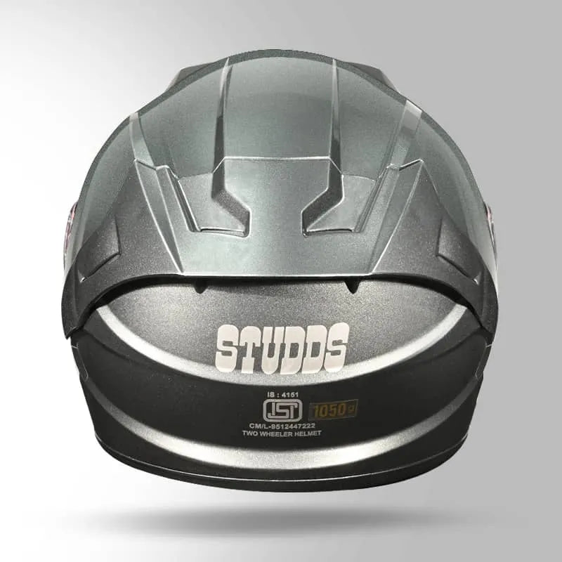 STUDDS Raider Super D1 Grey N1 Full Face Helmet