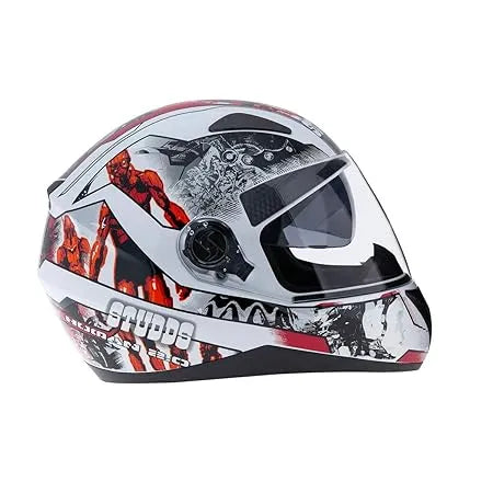 STUDDS Shifter D7 White N10 Full Face Helmet