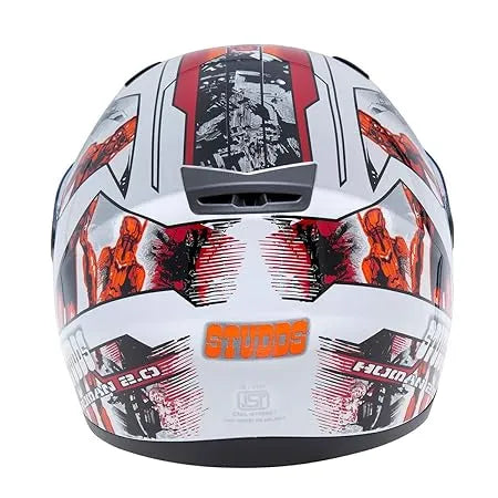 STUDDS Shifter D7 White N10 Full Face Helmet