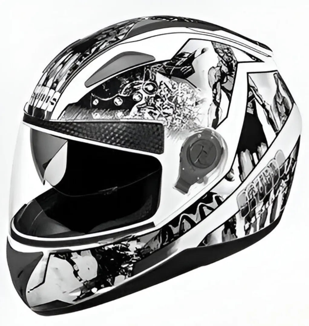 STUDDS Shifter D7 White N4 Full Face Helmet