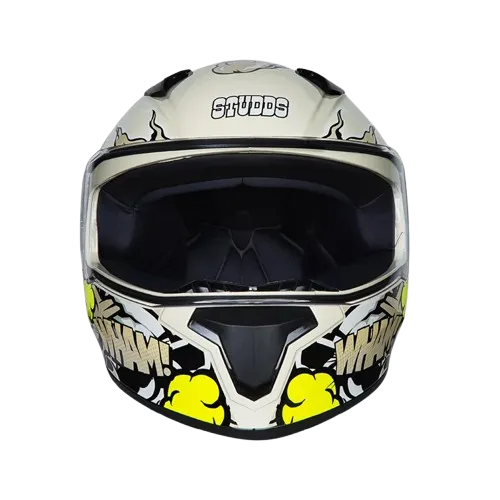 STUDDS Thunder D10 White N5 Full Face Helmet