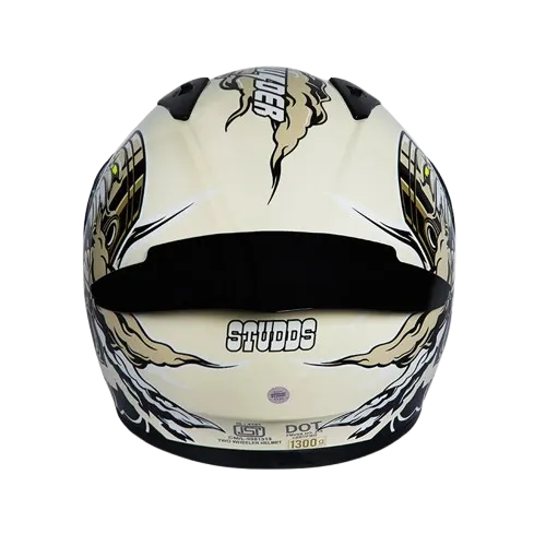 STUDDS Thunder D10 White N5 Full Face Helmet