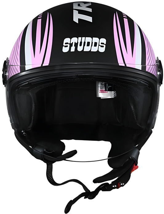 Studds Track Super D3 Matt Black N8 Half Face Helmet