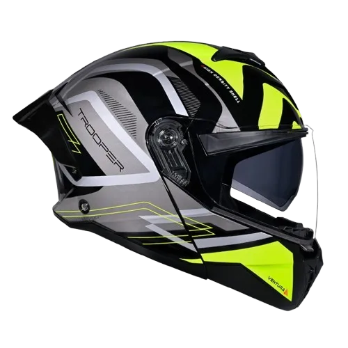 STUDDS Trooper D3 Black N5 Flip Up Helmet