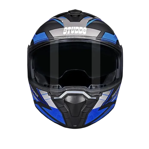 Studds Trooper D4 Race Matt Black Gray N1 Full Face Helmet