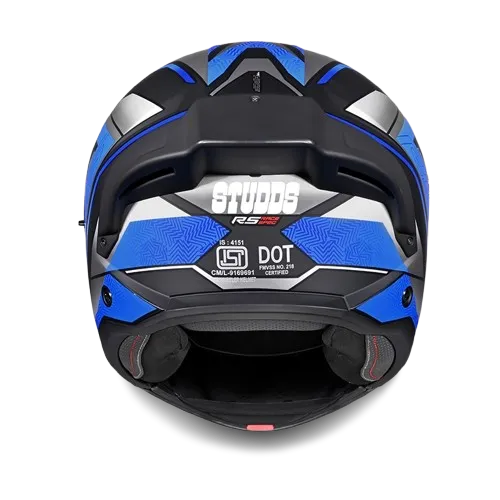 Studds Trooper D4 Race Matt Black Gray N1 Full Face Helmet