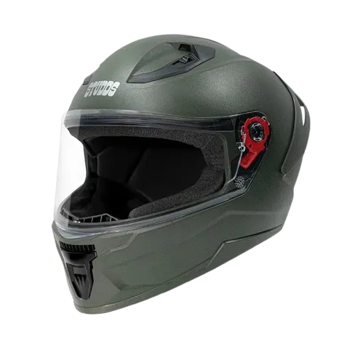 STUDDS Trooper Military Green Flip Up Helmet