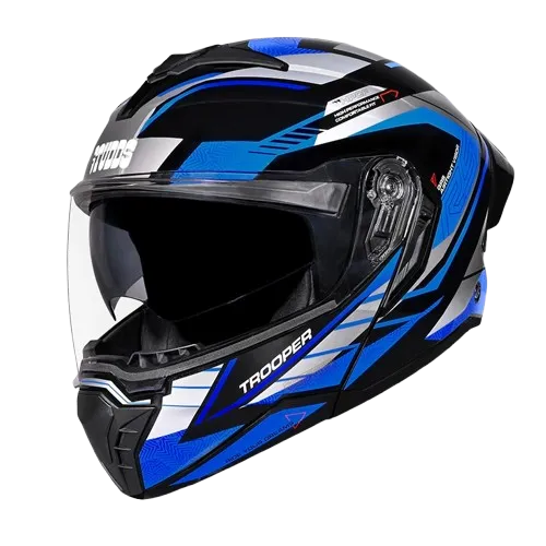 Studds Trooper Race D4 Black Gray N1 Full face Helmet