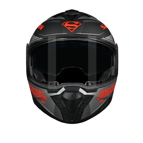 Studds Trooper Superman Matt Black N2 Red Flip Up Helmet