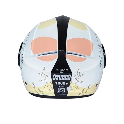 STUDDS Urban Super D3 White Pink N5 Half Face Helmet
