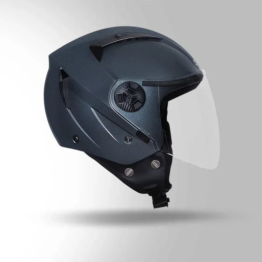 STUDDS Vogue Matt Gun Grey Half Face Helmet