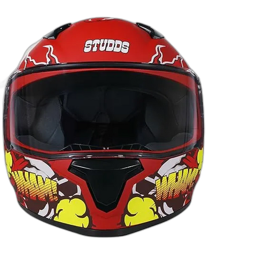STUDDS Thunder D10 Spoiler Matt Red Full Face Helmet