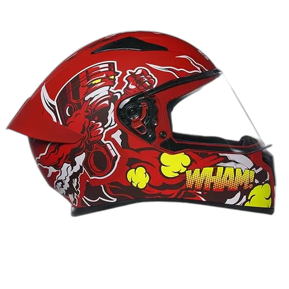 STUDDS Thunder D10 Spoiler Matt Red Full Face Helmet