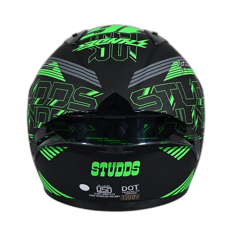 STUDDS Thunder D10 Matt White N1 Full Face Helmet